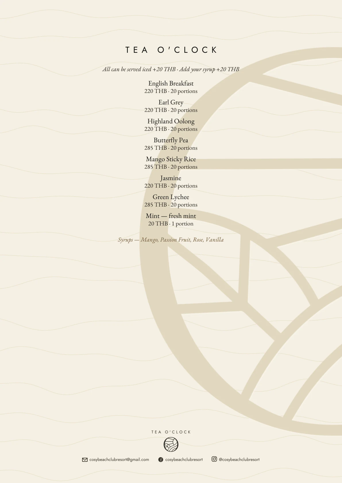 Cosy beverage menu page 4