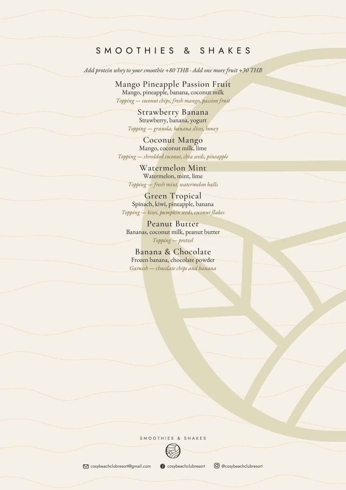 Cosy beverage menu page 6