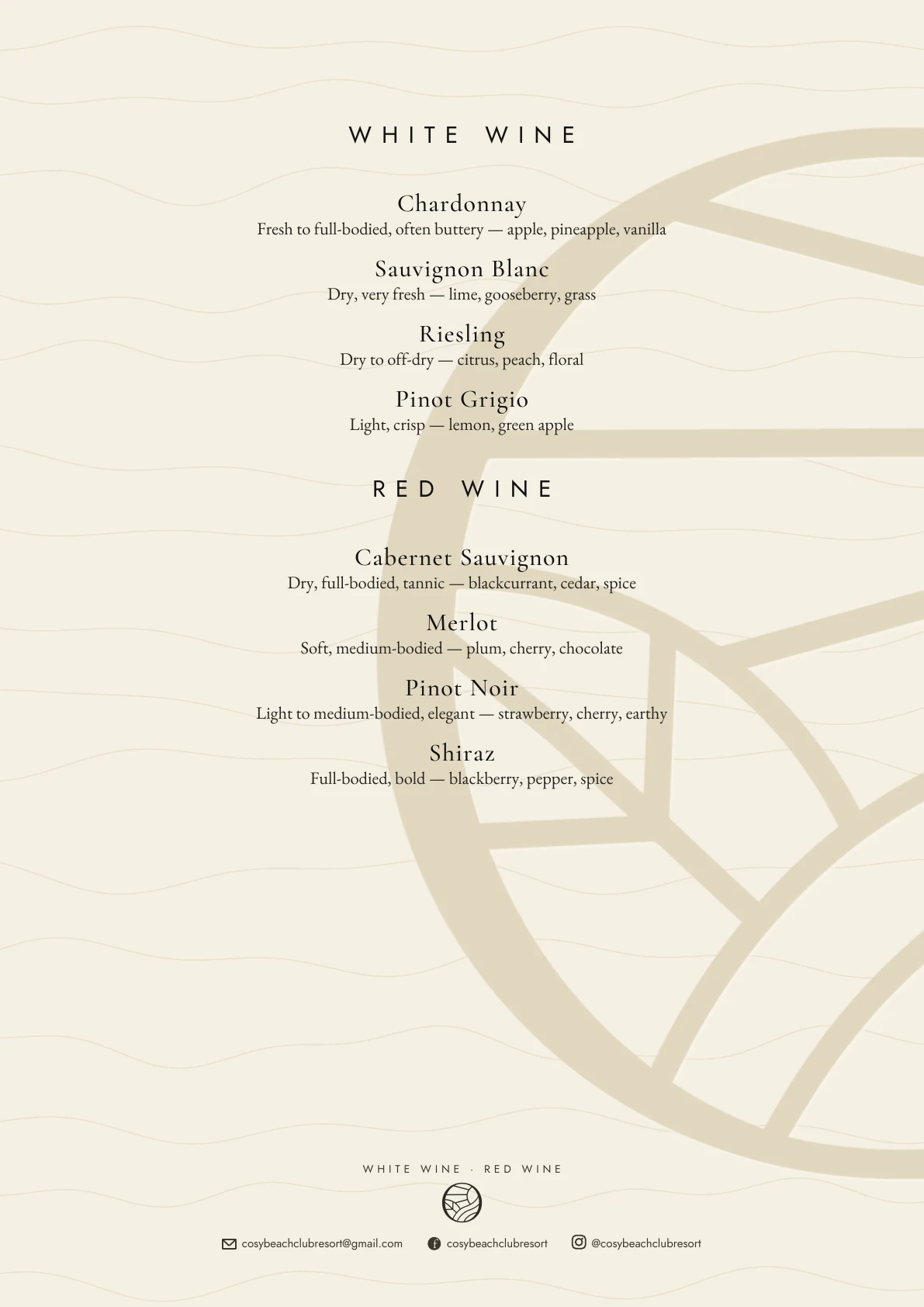 Cosy beverage menu page 7