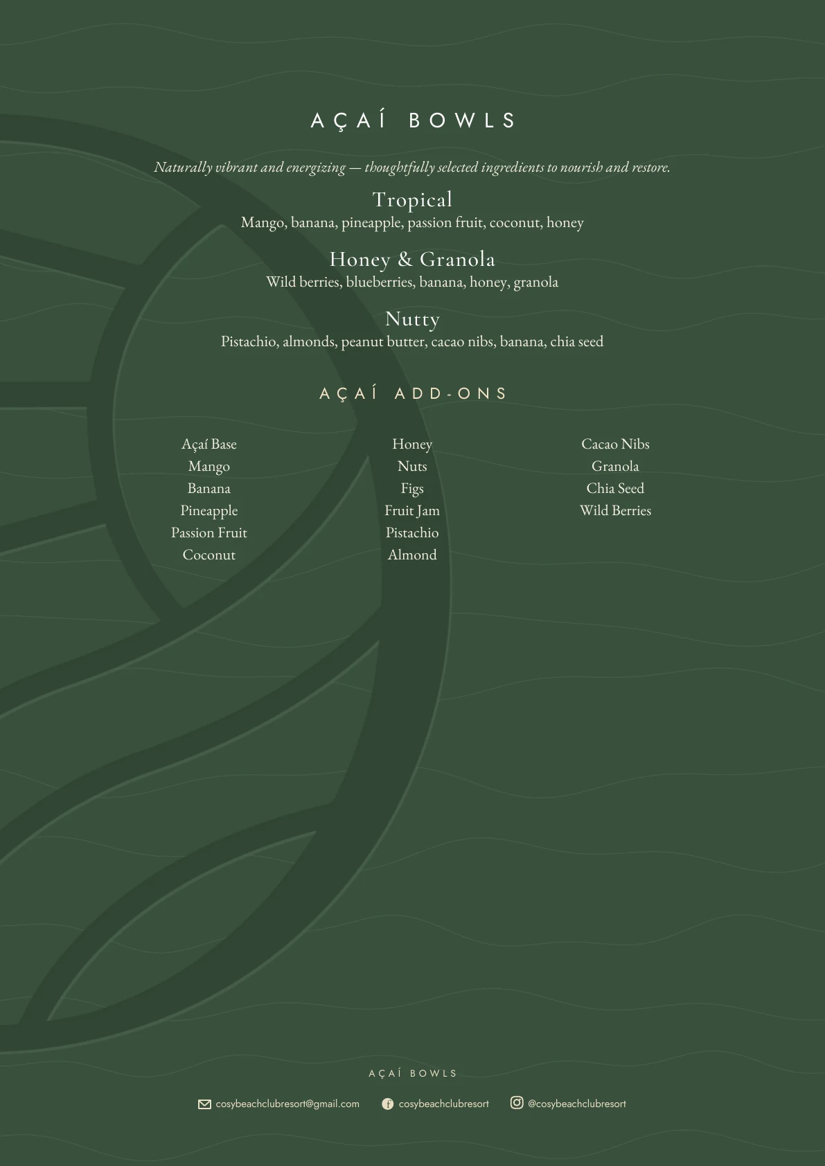 Cosy food menu page 4