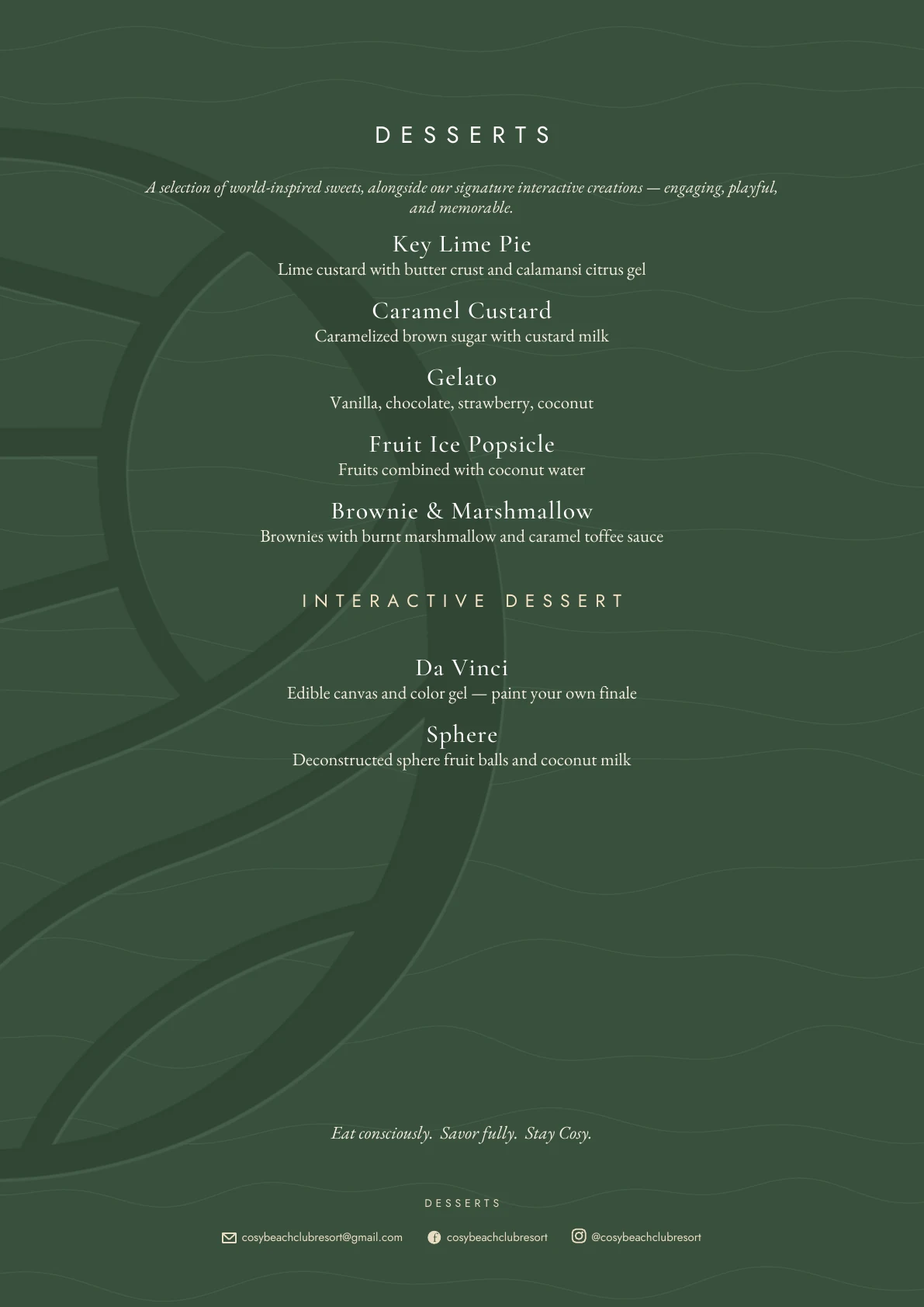 Cosy food menu page 12